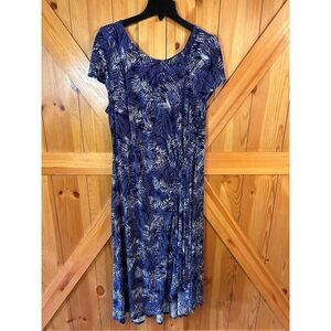 Lane Bryant Blue and White Midi Dress